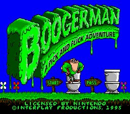 Boogerman - A Pick and Flick Adventure Title Screen
